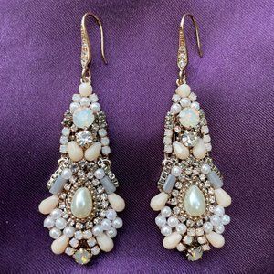 BHLDN Pearl and Opal Swarovski Crystal Chandelier